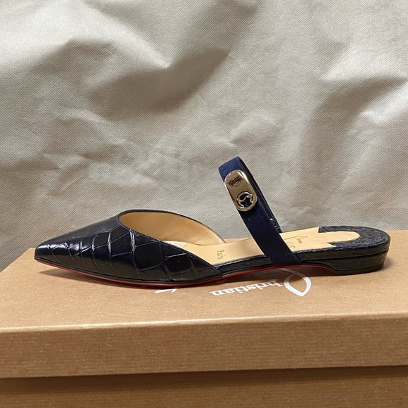 NIB CHRISTIAN LOUBOUTIN Choc Lock Flats, 36 - Picture 2 of 14